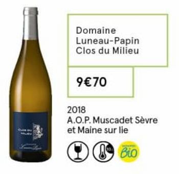 Promoties Domaine luneau-papin clos du milieu - Witte wijnen - Geldig van 18/09/2020 tot 04/10/2020 bij MonoPrix