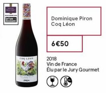 Promoties Dominique piron coq léon - Rode wijnen - Geldig van 18/09/2020 tot 04/10/2020 bij MonoPrix