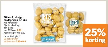 Promoties H iets kruimige aardappelen iets kruimig - Huismerk - Albert Heijn - Geldig van 14/09/2020 tot 20/09/2020 bij Albert Heijn