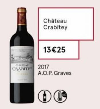 Promotions Château crabitey - Vins rouges - Valide de 18/09/2020 à 04/10/2020 chez MonoPrix