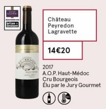 Promotions Château peyredon lagravette - Vins rouges - Valide de 18/09/2020 à 04/10/2020 chez MonoPrix