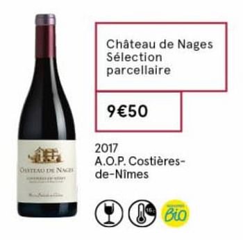 Promotions Château de nages sélection parcellaire - Vins rouges - Valide de 18/09/2020 à 04/10/2020 chez MonoPrix