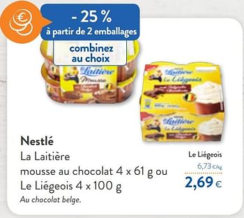 Promotions Nestlé le liégeois - Nestlé - Valide de 09/09/2020 à 22/09/2020 chez OKay