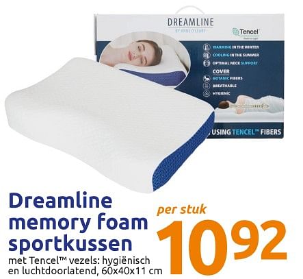 dreamline memory foam pillow