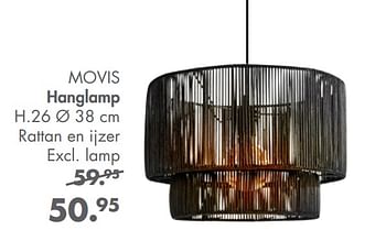 Promotions Movis hanglamp - Produit maison - Casa - Valide de 14/09/2020 à 01/11/2020 chez Casa