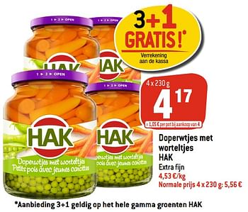 Promoties Doperwtjes met worteltjes hak - Hak - Geldig van 16/09/2020 tot 22/09/2020 bij Match