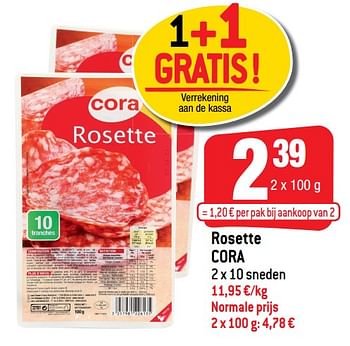 Promoties Rosette cora - Huismerk - Smatch - Geldig van 16/09/2020 tot 22/09/2020 bij Smatch