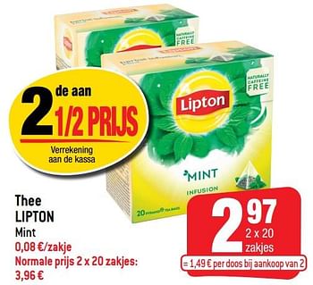 Promoties Thee lipton - Lipton - Geldig van 16/09/2020 tot 22/09/2020 bij Smatch