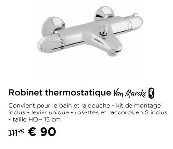 Promotions Robinet thermostatique van marcke - Van Marcke - Valide de 01/09/2020 à 30/09/2020 chez Molecule