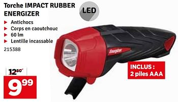 Promotions Torche impact rubber energizer - Energizer - Valide de 15/09/2020 à 27/09/2020 chez Mr. Bricolage