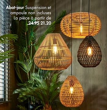 Promotions Abat-jour suspension et ampoule non incluses - Produit maison - Casa - Valide de 14/09/2020 à 01/11/2020 chez Casa