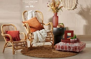 Promotions Bandung fauteuil lounge - Produit maison - Casa - Valide de 14/09/2020 à 01/11/2020 chez Casa