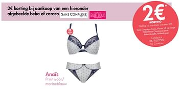 Promotions Anaïs print ivoor- marineblauw - Sans Complexe - Valide de 16/09/2020 à 28/09/2020 chez Carrefour