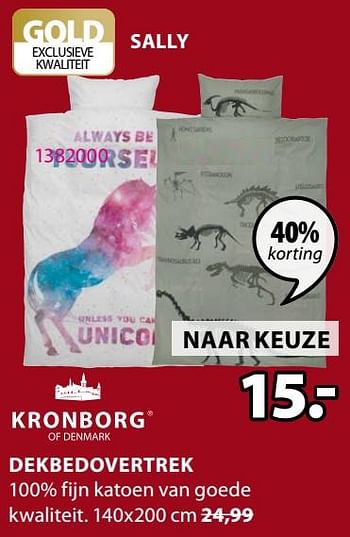 Promoties Dekbedovertrek sally - Kronborg - Geldig van 14/09/2020 tot 27/09/2020 bij Jysk