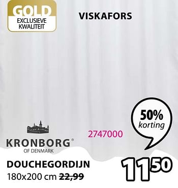 Promoties Douchegordijn viskafors - Kronborg - Geldig van 14/09/2020 tot 27/09/2020 bij Jysk