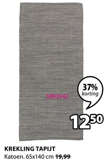 Promoties Krekling tapijt - Huismerk - Jysk - Geldig van 14/09/2020 tot 27/09/2020 bij Jysk