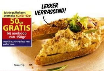 Promoties Salade pulled porc bearnais - Huismerk - Budgetslager - Geldig van 16/09/2020 tot 22/09/2020 bij Budgetslager