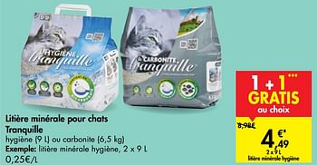 Promotion Carrefour Litiere Minerale Pour Chats Tranquille Litiere Minerale Hygiene Tranquille Animaux Et Accessoires Valide Jusqua 4 Promobutler