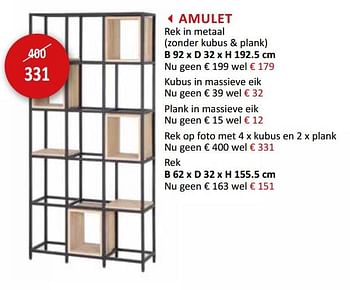 Promoties Amulet rek in metaal (zonder kubus + plank) - Huismerk - Weba - Geldig van 16/09/2020 tot 15/10/2020 bij Weba