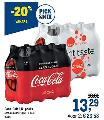 Promoties Coca-cola zero, regular of light - Coca Cola - Geldig van 23/09/2020 tot 06/10/2020 bij Makro