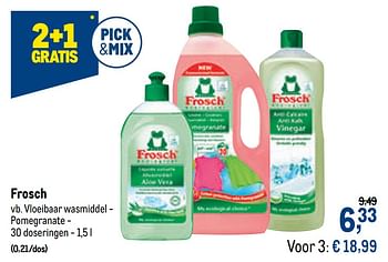 Promoties Frosch vloeibaar wasmiddel - pomegranate - Frosch - Geldig van 23/09/2020 tot 06/10/2020 bij Makro