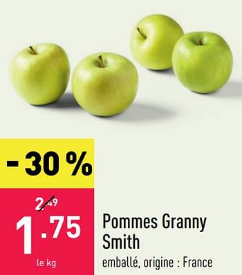 Promotions Pommes granny smith - Produit maison - Aldi - Valide de 21/09/2020 à 02/10/2020 chez Aldi