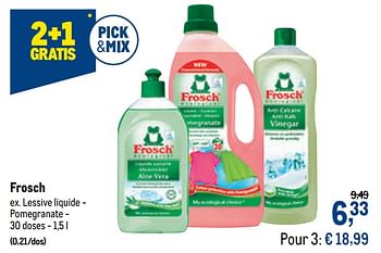 Promotions Frosch lessive liquide - pomegranate - Frosch - Valide de 23/09/2020 à 06/10/2020 chez Makro