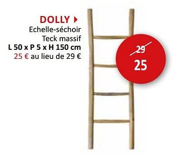 Promotions Dolly echelle-séchoir teck massif - Produit maison - Weba - Valide de 16/09/2020 à 15/10/2020 chez Weba