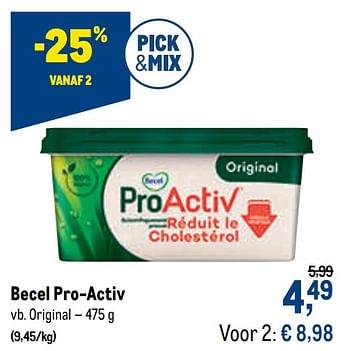 Promoties Becel pro-activ original - Becel - Geldig van 23/09/2020 tot 06/10/2020 bij Makro