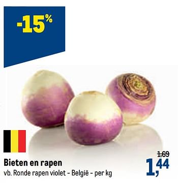 Promoties Ronde rapen violet - Huismerk - Makro - Geldig van 23/09/2020 tot 06/10/2020 bij Makro