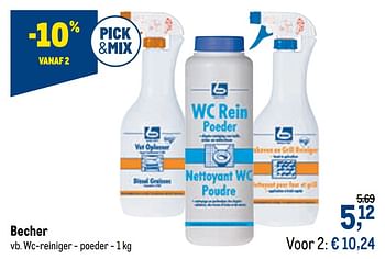 Promoties Becher wc-reiniger - poeder - Becher - Geldig van 23/09/2020 tot 06/10/2020 bij Makro
