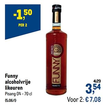Promoties Funny alcoholvrije likeuren - Funny - Geldig van 23/09/2020 tot 06/10/2020 bij Makro