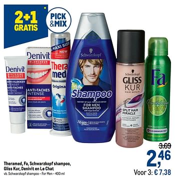 Promoties Schwarzkopf shampoo - for men - Schwarzkopf - Geldig van 23/09/2020 tot 06/10/2020 bij Makro