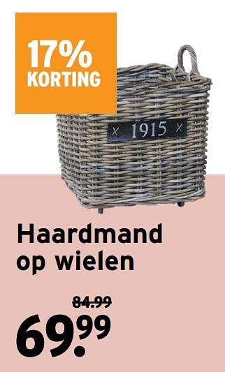 Promoties Haardmand op wielen - Huismerk - Gamma - Geldig van 16/09/2020 tot 31/10/2020 bij Gamma