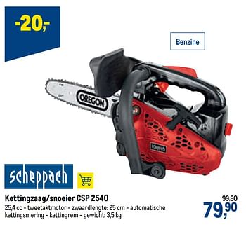 Promoties Scheppach kettingzaag-snoeier csp 2540 - Scheppach - Geldig van 23/09/2020 tot 06/10/2020 bij Makro