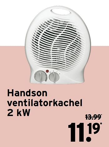 Promoties Handson ventilatorkachel 2 kw - Handson - Geldig van 16/09/2020 tot 31/10/2020 bij Gamma