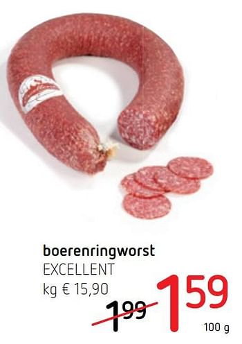 Promoties Boerenringworst excellent - Excellent - Geldig van 24/09/2020 tot 07/10/2020 bij Spar (Colruytgroup)