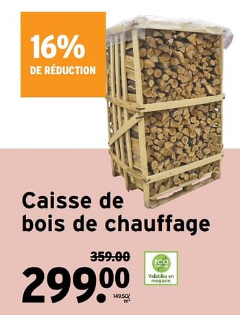 Promotions Caisse de bois de chauffage - Produit maison - Gamma - Valide de 16/09/2020 à 31/10/2020 chez Gamma