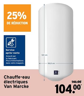 Promotions Chauffe-eau électriques van marcke - Van Marcke - Valide de 16/09/2020 à 31/10/2020 chez Gamma