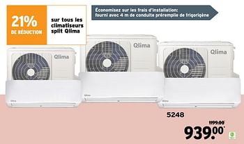 Promotions Climatiseurs split qlima 5248 - Qlima  - Valide de 16/09/2020 à 31/10/2020 chez Gamma