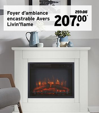 Promotions Foyer d`ambiance encastrable avers livin`flame - Livin Flame - Valide de 16/09/2020 à 31/10/2020 chez Gamma
