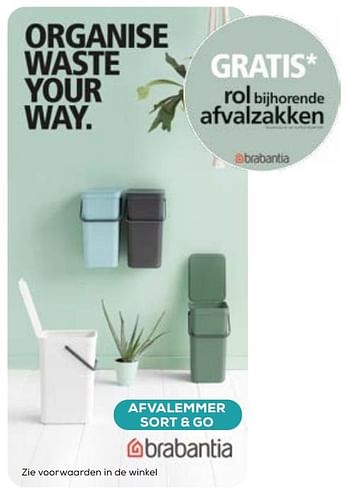 Promoties Afvalemmer sort + go gratis rol bijhorende afvalzakken - Huismerk - Supra Bazar - Geldig van 16/09/2020 tot 27/10/2020 bij Supra Bazar