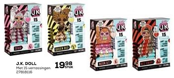 Promotions J.k. doll met 15 verrassingen - Lol Suprise - Valide de 16/09/2020 à 27/10/2020 chez Supra Bazar