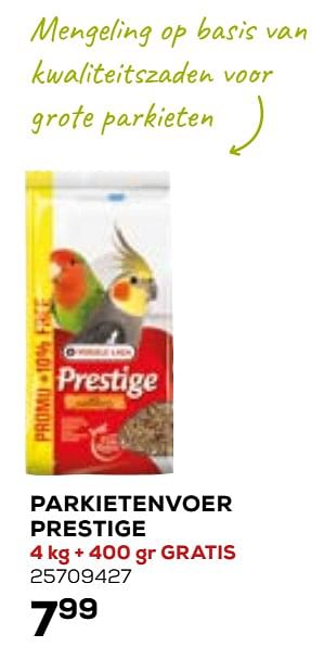 Promotions Parkietenvoer prestige - Prestige - Valide de 16/09/2020 à 27/10/2020 chez Supra Bazar