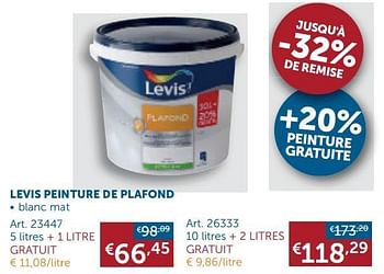 Promoties Levis peinture de plafond - Levis - Geldig van 22/09/2020 tot 19/10/2020 bij Zelfbouwmarkt