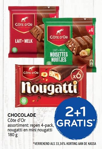 Promoties 2+1 gratis chocolade côte d`or - Cote D'Or - Geldig van 23/09/2020 tot 06/10/2020 bij Alvo