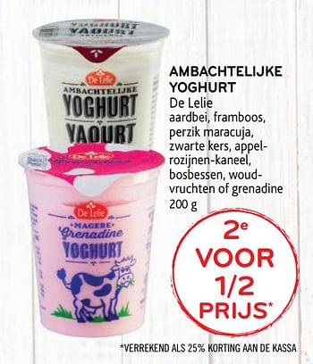 Promoties 2e voor 1-2 prijs ambachtelijke yoghurt de lelie - De Lelie - Geldig van 23/09/2020 tot 06/10/2020 bij Alvo