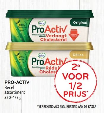 Promoties 2e voor 1-2 prijs pro-activ becel - Becel - Geldig van 23/09/2020 tot 06/10/2020 bij Alvo