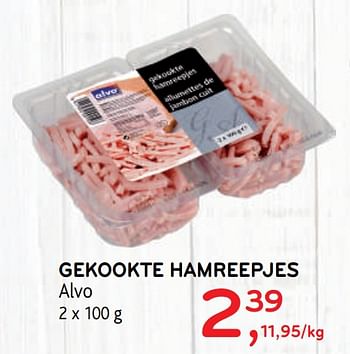 Promoties Gekookte hamreepjes alvo - Huismerk - Alvo - Geldig van 23/09/2020 tot 06/10/2020 bij Alvo