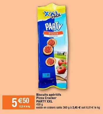 Promoties Biscuits apéritifs pizza cracker party xxl - Party - Geldig van 22/09/2020 tot 27/09/2020 bij Migros